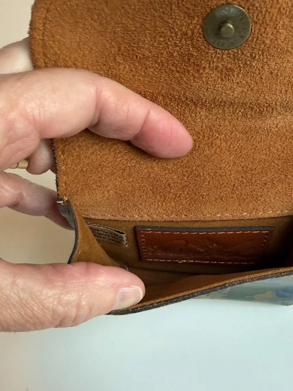PATRICIA NASH floral leather coin purse key chain
